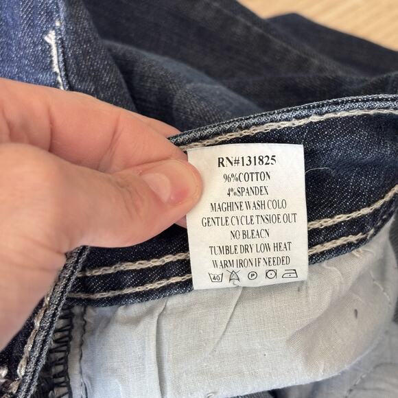 Y2K Miss Chic Bootcut Jeans 13 Low Rise Embellished Rhinestone Embroidered Rodeo - Picture 13 of 14